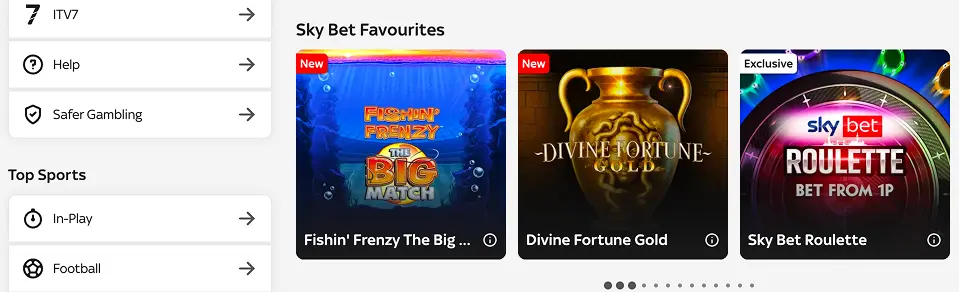Sky Bet Casino and Online Games